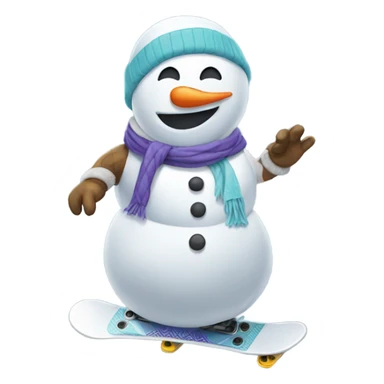Snowman that snowboard  sticker