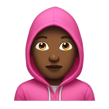 black person wearing pink hoodie sticker