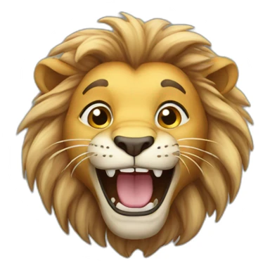 happy lion sticker
