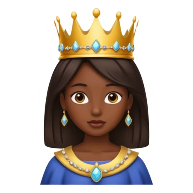 royal girl with dark skin sticker