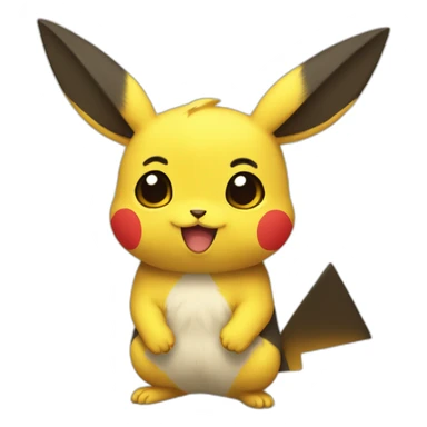 Picatchu qui tien un coeur sticker