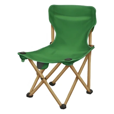 Green colored camping chair sticker