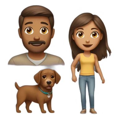 Brown Dog and brown owner sticker