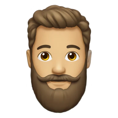 The beard is made from a Christmas tree sticker