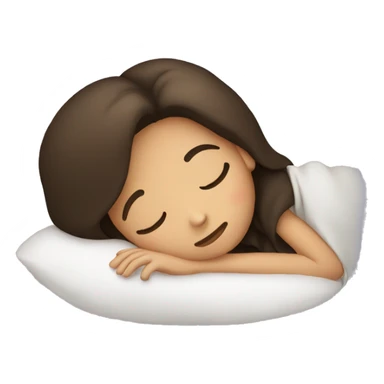 Brunette girl sleeping sticker