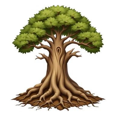 tree with deep roots sticker