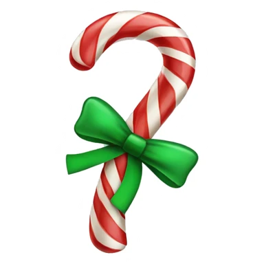 Single candy cane red and green sticker