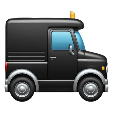 quiero un emoji de un camion en tonos negro sticker