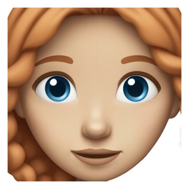 Faded red haired girl with blue eyes  sticker