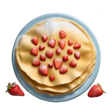crape with strawberry sticker