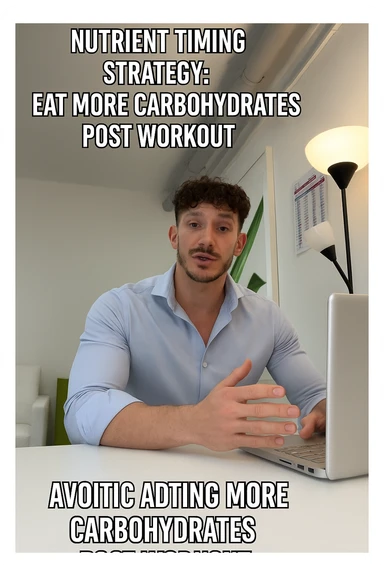Uomo che sfrutta un timing di nutrienti per mangiare più carbo post workout sticker