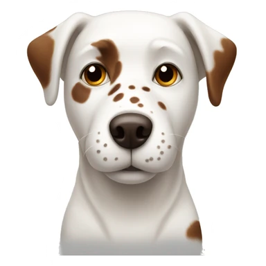 White dog with brown spots sticker