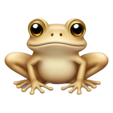 Beige frog with brown wings  sticker