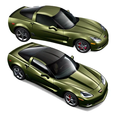 Chevrolet Corvette C6 hard top 2008 Z06 army green sticker