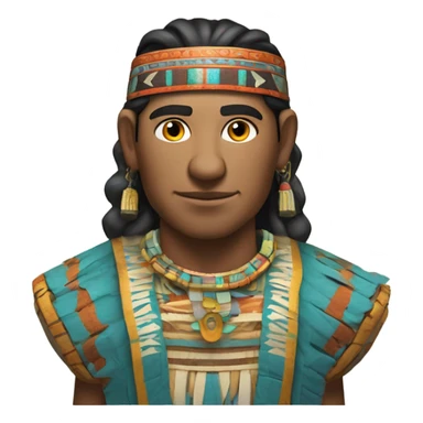 Aztec men priest  sticker