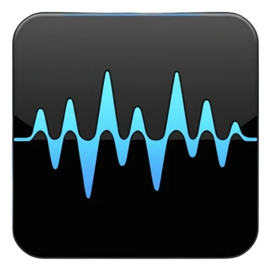 a black audio waveform  sticker