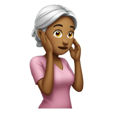 woman scratching head awkardly sticker