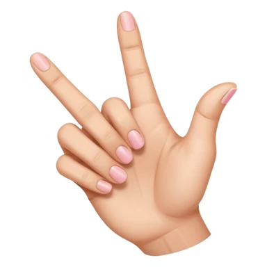 This emoji:🤙 but the lowest tumb is cut sticker