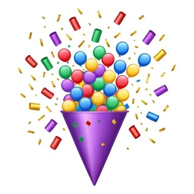 party popper     sticker