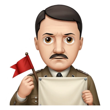 Adolf Hitler mit banner sticker