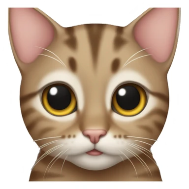 tabby cat with cute eyes and little wings  sticker