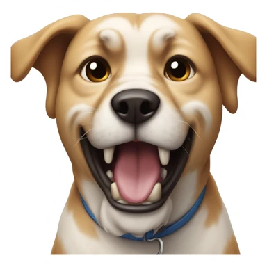 growling dog sticker