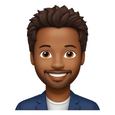 Shawn Wayans with dark brown hair sticker
