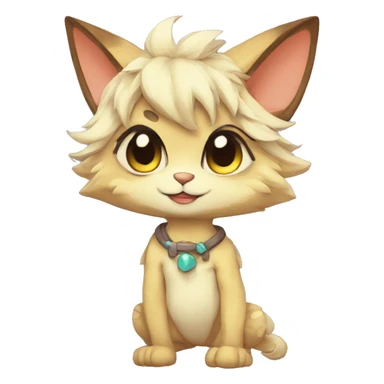 Anthro cool cute kawaii LiLaiRa-Modern-Vernid-Fakémon Full Body sticker