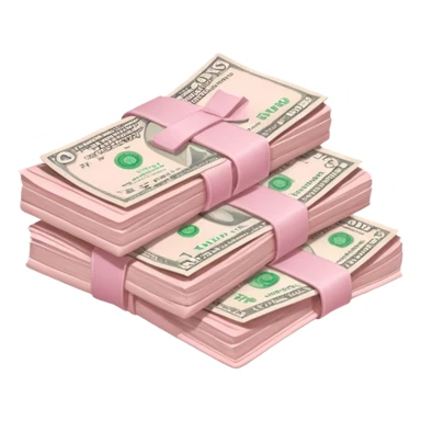 Light Pale Pink Money Expenses Documents paper sticker