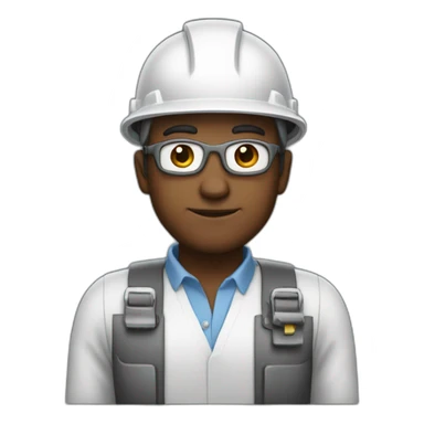 Bold engineer, no glasses sticker