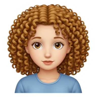 Clean girl with cirly hair sticker