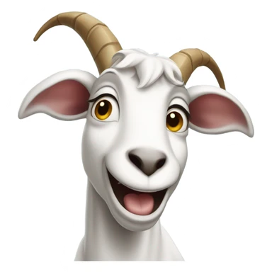Crying laughing goat sticker