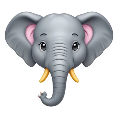 Cinematic Comical Elephant Portrait Emoji, Head tilted dramatically with an exaggeratedly amused expression, featuring a striking gray hide with whimsical wrinkles and wide, expressive eyes full of playful disbelief, Simplified yet hilariously expressive features, highly detailed, glowing with a slightly sassy glow, high shine, dramatic yet playful, stylized with an air of cheeky mischief, bright and endearing, soft glowing outline, capturing the essence of a spirited and over-the-top elephant, so meme-worthy it feels like it could trumpet its way into internet fame instantly! sticker