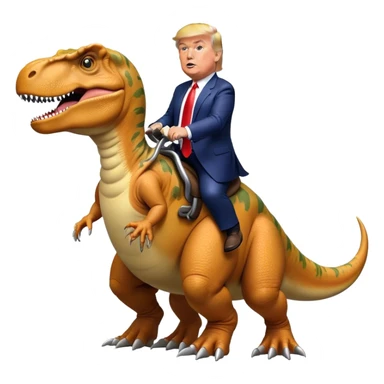 Donald Trump riding T-rex sticker