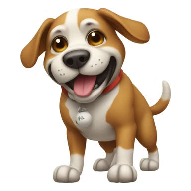 Dog playing football sticker