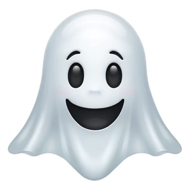 floating ghost emoji  sticker