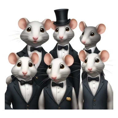 Dapper Rats sticker