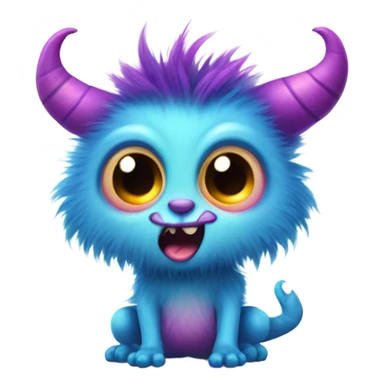 kind funny baby monster sticker