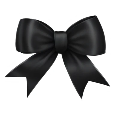 black ribbon bow sticker
