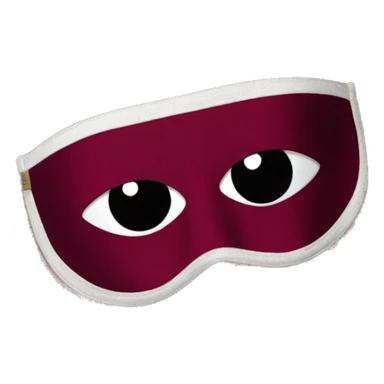 Bordeaux red silk eye mask sticker