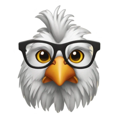 Rooster in glasses sticker