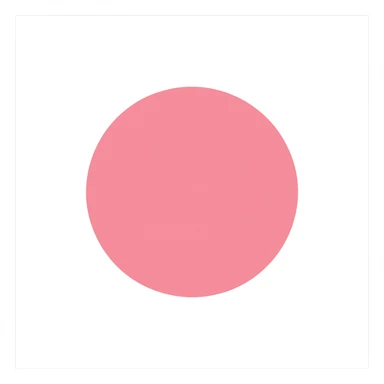 flat pink circle with subtle shadow, icon style sticker
