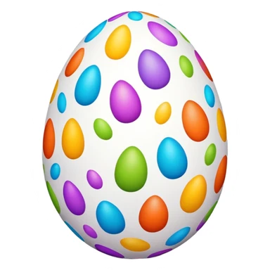 Colorful Easter egg with pattern on it sticker