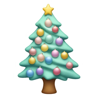Pastel Christmas tree sticker