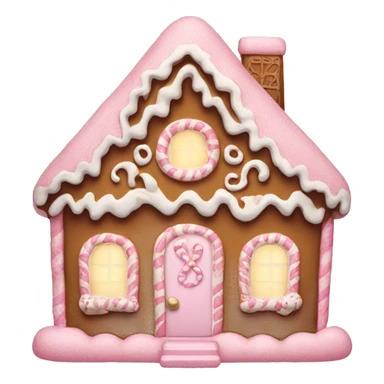 light pink gingerbread house sticker