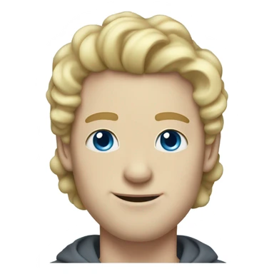 full body light curl blonde 30yo man blue eyed pale skin sticker