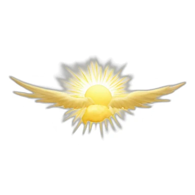 god white rays sticker