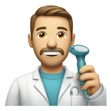 Une infirmière anesthésiste avec un laryngoscope sticker