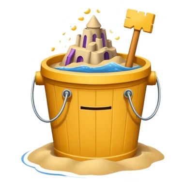 sand castle, Bucket-shaped castle sticker