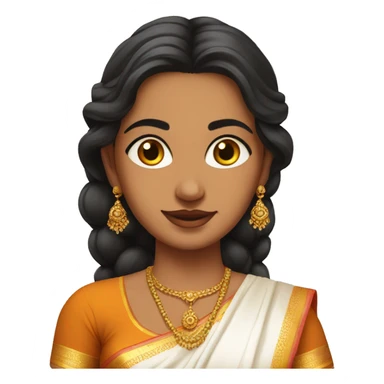 south indian white girl in halfsaree sticker